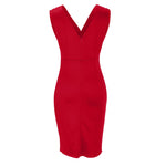 Freya | Tailored V-neck dress with slit