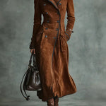 LILY™ | Elegant Suede Long Coat