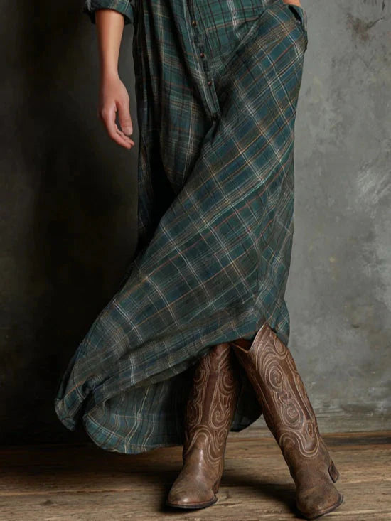 ALIANA™ | Green Striped Dress