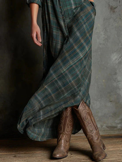ALIANA™ | Green Striped Dress