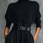 MAISIE™ | High-Waisted Pleated Trousers and Turtleneck Set