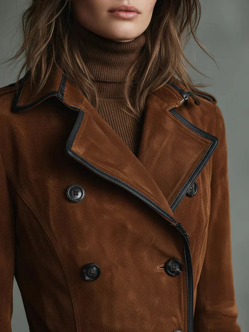 LILY™ | Elegant Suede Long Coat