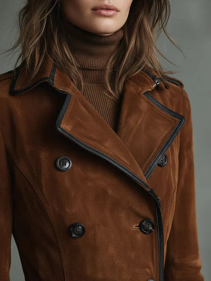 LILY™ | Elegant Suede Long Coat
