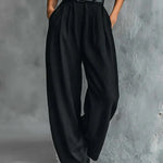 MAISIE™ | High-Waisted Pleated Trousers and Turtleneck Set