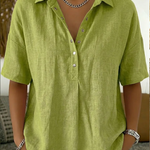 Emily™ | Blouse With Collar And Button
