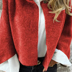 Amalia- Wool cardigan with round neck and long sleeves