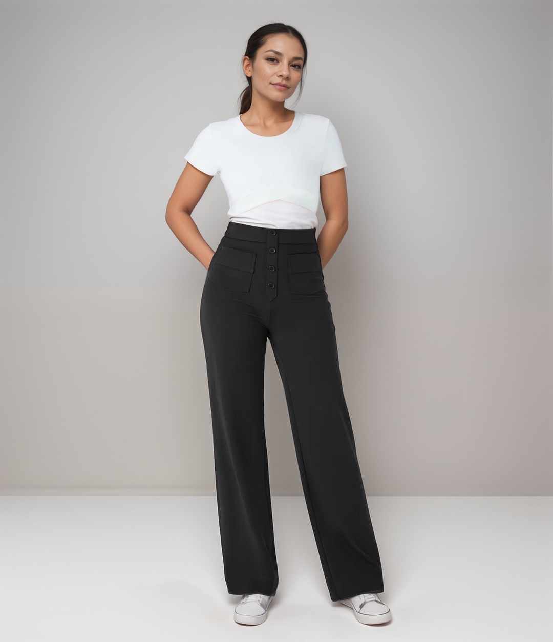 Nova | High Waist Elastic Pants