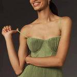 ISABELLA | ELEGANT PLEATED MIDI DRESS