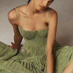 ISABELLA | ELEGANT PLEATED MIDI DRESS