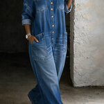 Sophia | Off Shoulder Denim Jumpsuit
