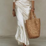 Elena™ | Midi Satin Dress And Sweater