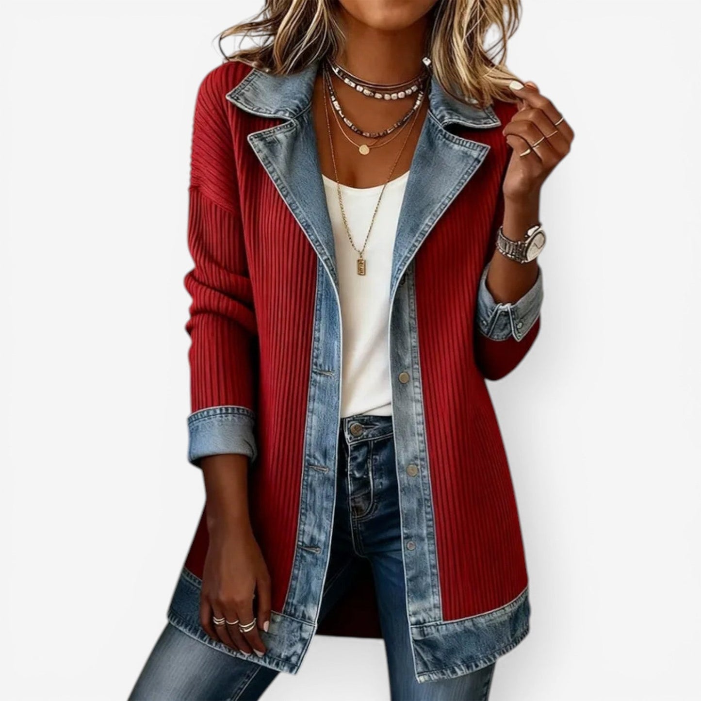 Sylvie | Indigo Knit Jacket