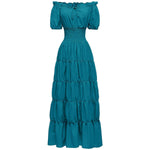 AIZA™ – Classic Corset Long Retro Maxi Dress