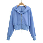 RESLEY™ - Chic Cropped Hooded Zipper Workout Jacket