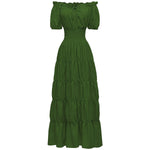 AIZA™ – Classic Corset Long Retro Maxi Dress