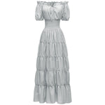 AIZA™ – Classic Corset Long Retro Maxi Dress