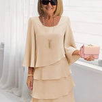 Catherine | Elegant Comfort Ruffle Dress