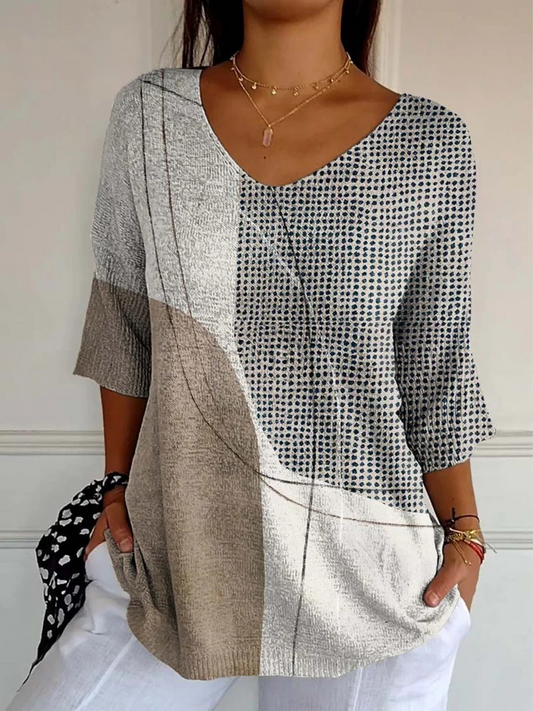 Lisa™ | Women's Casual Knit Sweater with Abstract Geometric Pattern