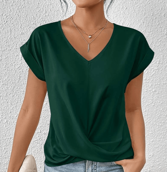 Carla™ | Tummy-Tucking V-Neck Top