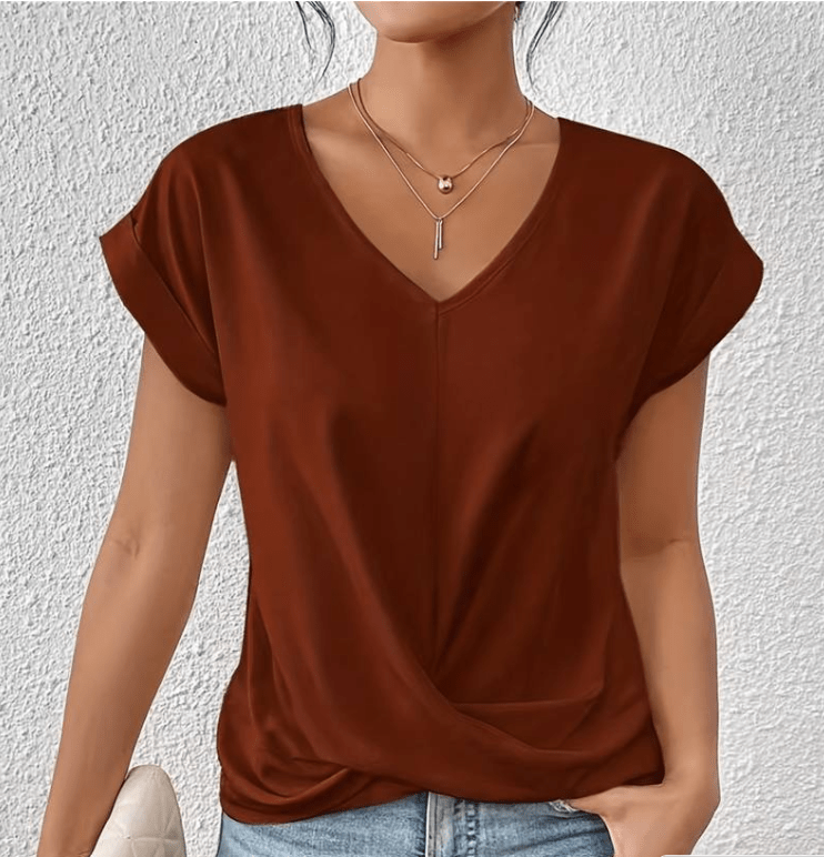 Carla™ | Tummy-Tucking V-Neck Top
