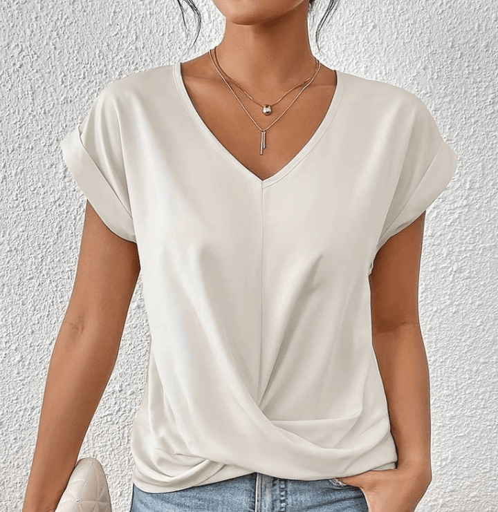 Carla™ | Tummy-Tucking V-Neck Top