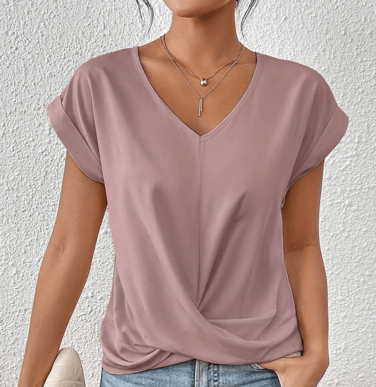 Carla™ | Tummy-Tucking V-Neck Top