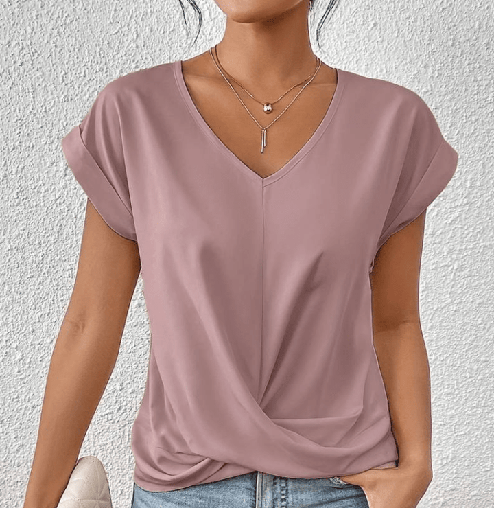 Carla™ | Tummy-Tucking V-Neck Top