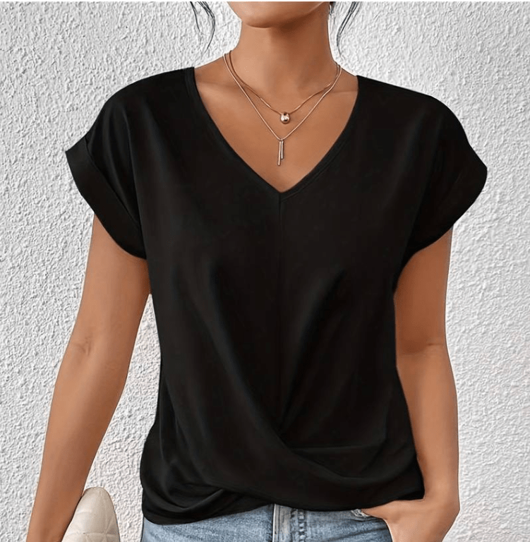 Carla™ | Tummy-Tucking V-Neck Top