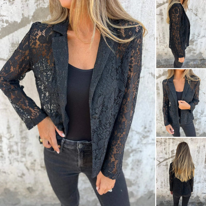 Laura™ | Blazer with Lace Mesh