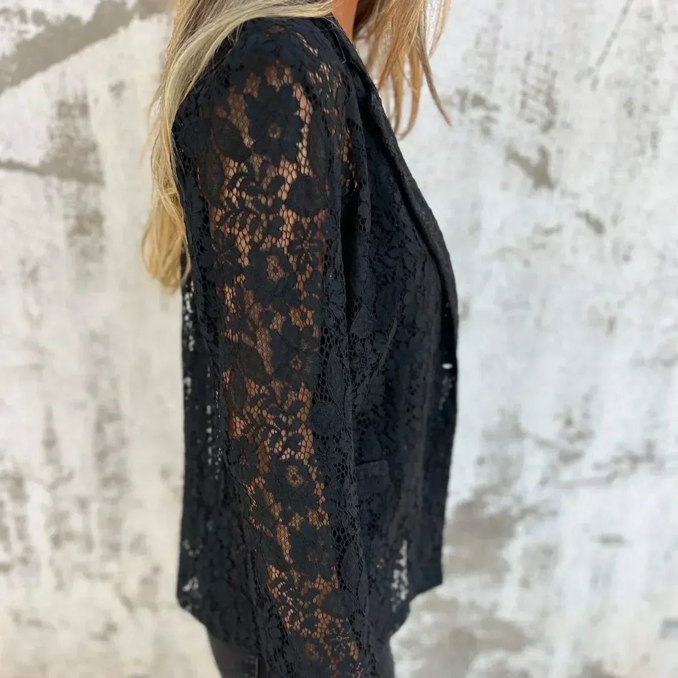 Laura™ | Blazer with Lace Mesh
